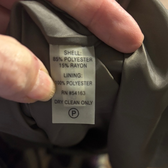 Calvin Klein Charcoal Plaid Midi Dress with Belt Sz 8 NWT - Picture 5 of 6